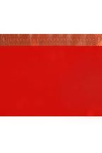 Joban Fashion Red Banarasi Soft Pure Handloom Banarasi Silk Saree