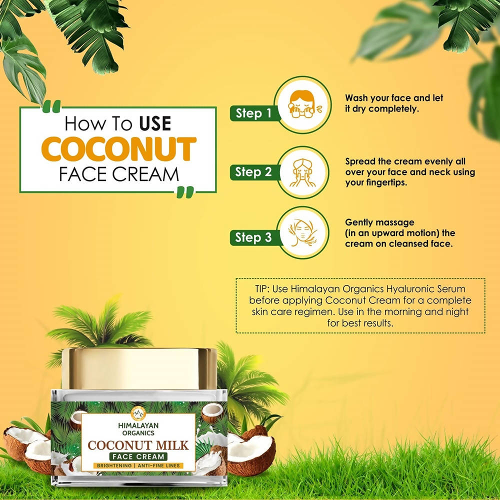 Himalayan Organics Coconut Milk Brightening And Anti-Fine Lines Face Cream