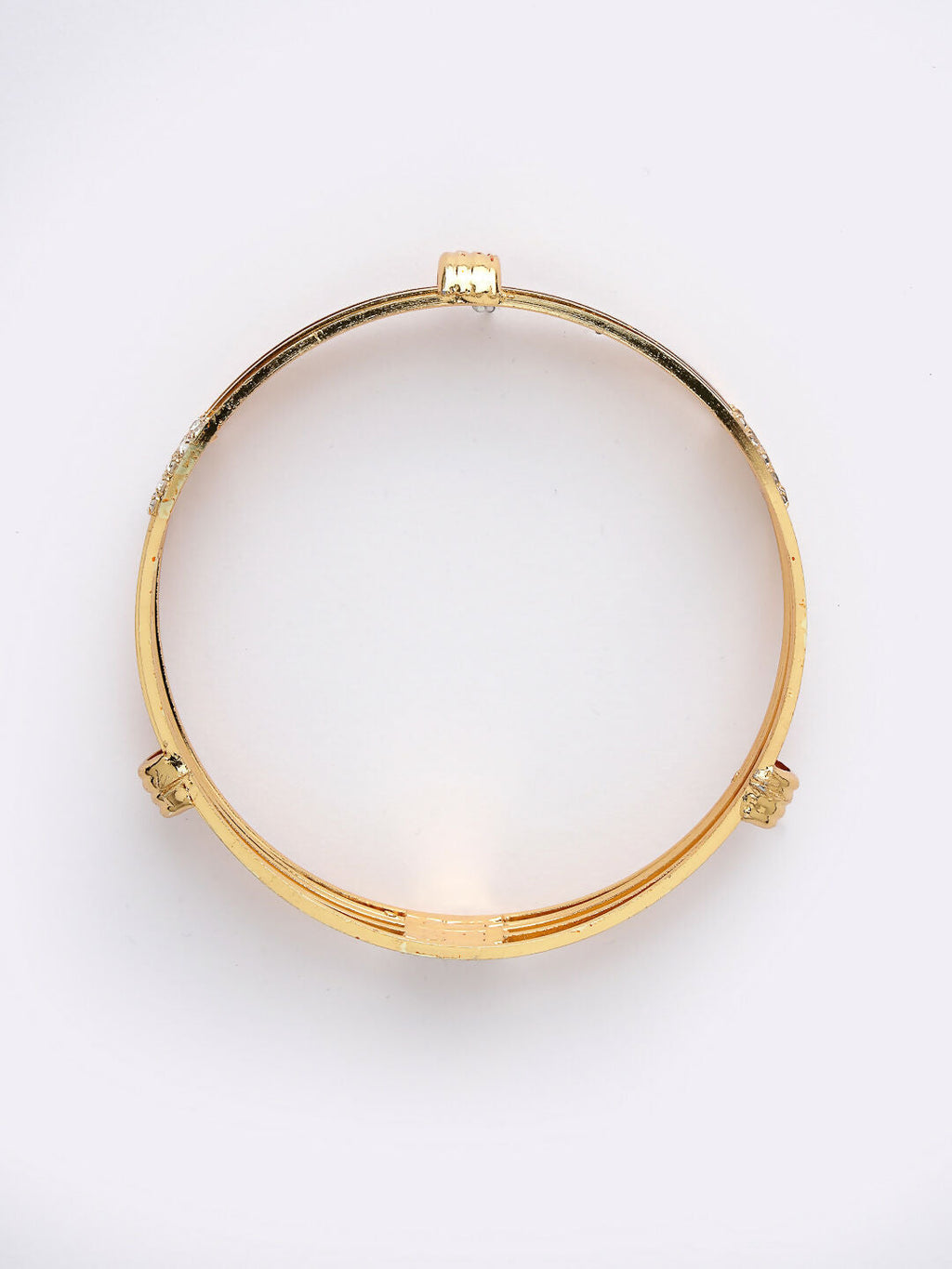 NVR Women Set of 2 Gold Plated Kundan Studded Bangles - Distacart