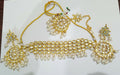 Joban Fashion Hand Made High Quality Gold Plated Base Metal Alloy Kundan Stone Studded Kundan Jewellery Set