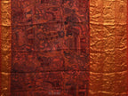 Multicolor Kalamkari Hand Painted Kanchipuram Silk Handloom Saree with Ramayana Design - Global Threads