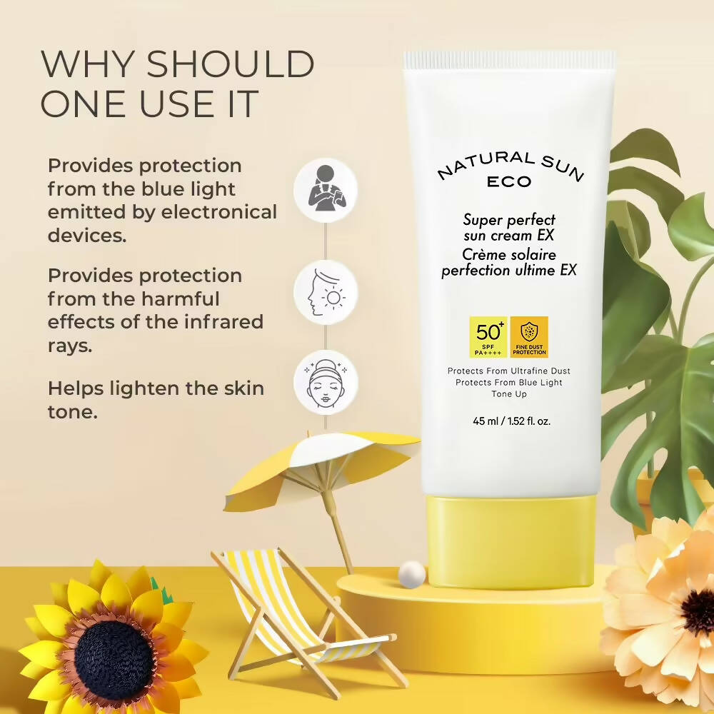 The Face Shop Natural Sun Eco Super Perfect Sun Cream Ex-SPF 50 - Korean Skincare