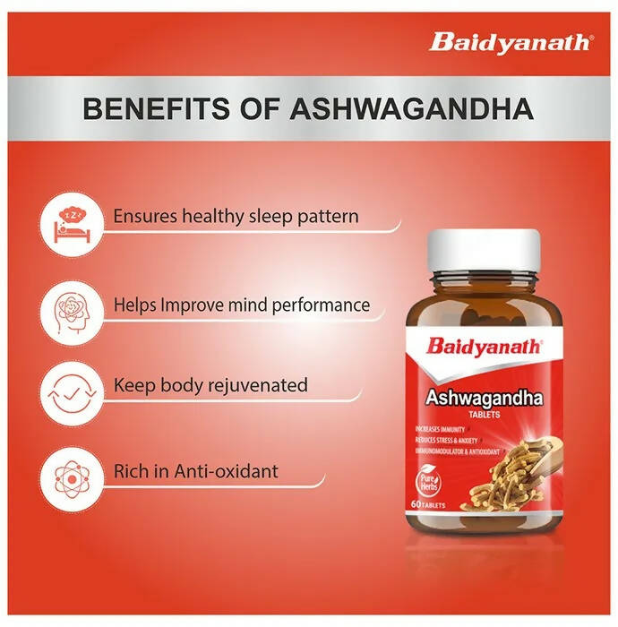 Baidyanath Kolkata Ashwagandha Tablets - Distacart
