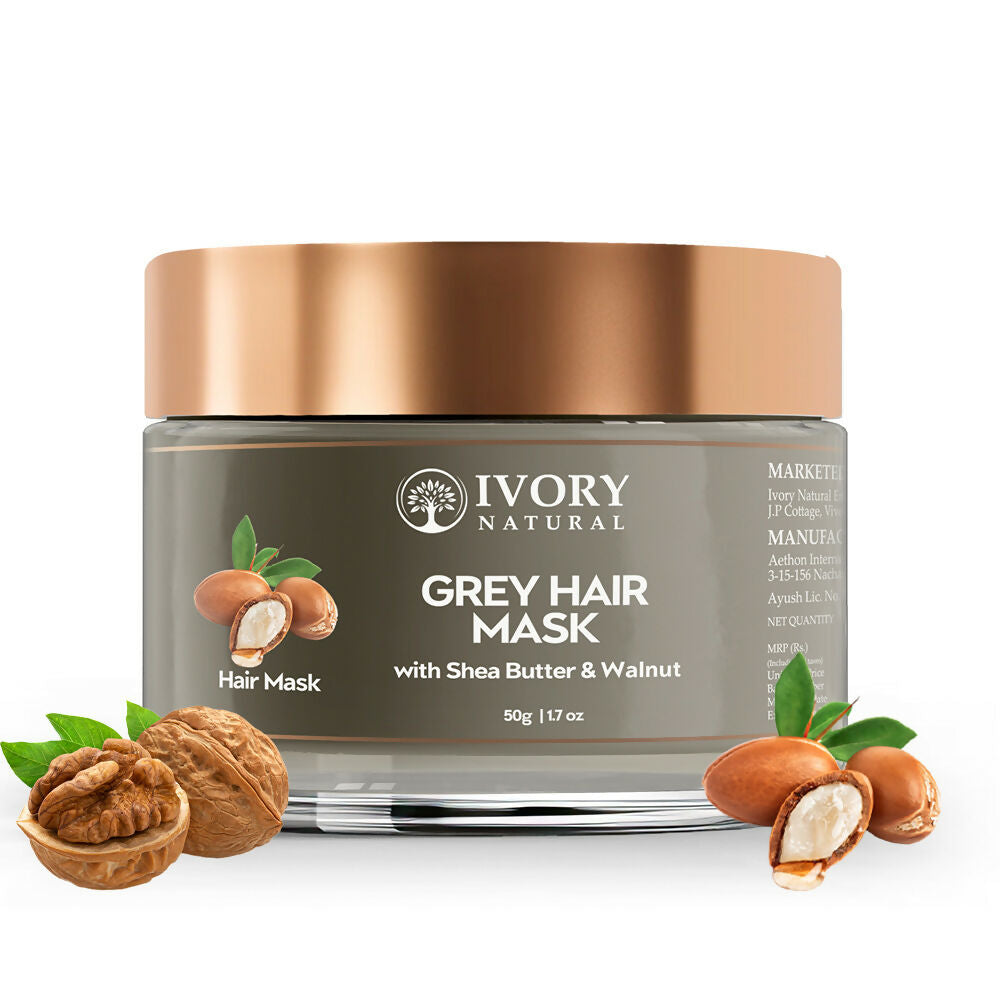 Ivory Natural Grey Mask For Hair - White To Black Hair Naturally For Both Men & Women - Distacart