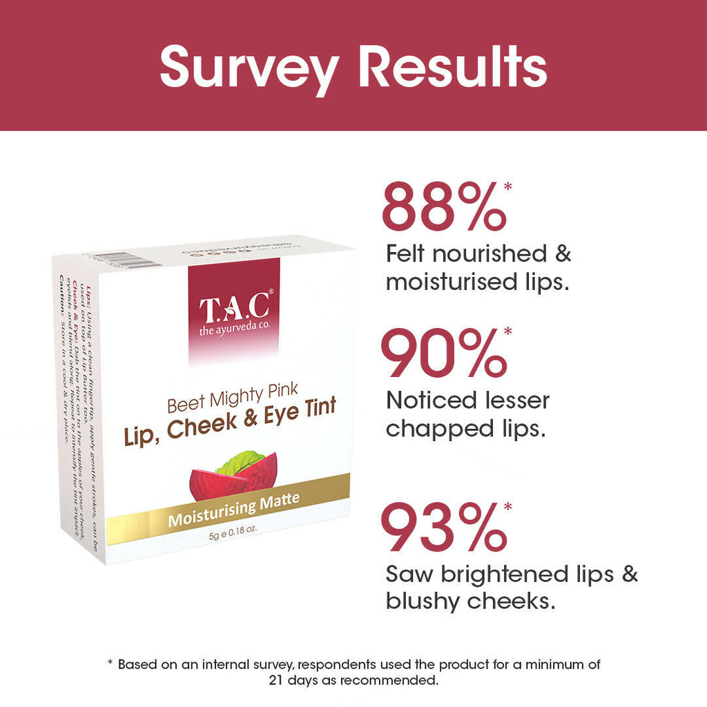 TAC - The Ayurveda Co. Lip, Cheek & Eye Tint with Beetroot Extracts