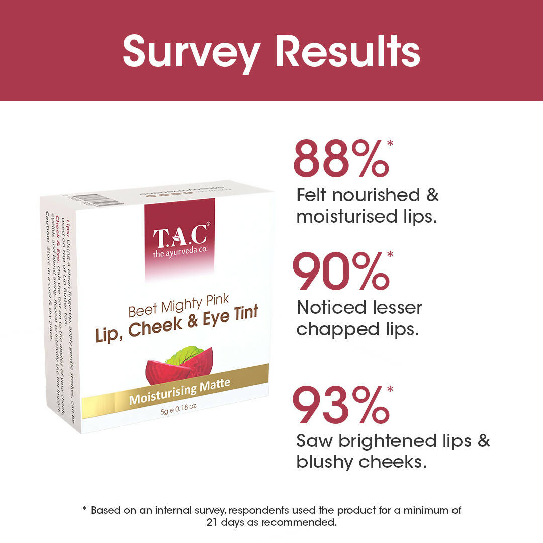 TAC - The Ayurveda Co. Lip, Cheek & Eye Tint with Beetroot Extracts
