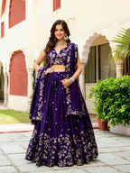 Lehenga Mart Designer Indian Wedding Lehenga Choli-Blue - Distacart