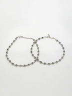 NVR Women's Set of 2 Silver-Plated German Silver Anklets - Distacart