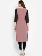 Ahalyaa Women Mauve Printed Straight Kurta