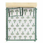 Jaipuri Hand Block Printed Traditional 144TC Cotton Double/Queen Bedsheet with 2 Pillow Covers