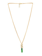 Ruby Raang Green Aventurine Kundan Necklace