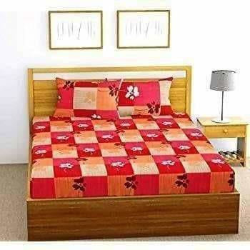 Cotton Double Bedsheet with 2 Pillow Covers