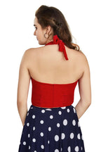 Aastha Fashion Women's Women's Red Velvet Solid Readymade Blouse