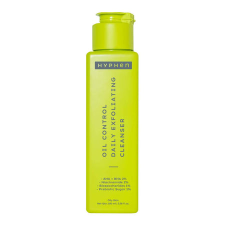 Hyphen By Kriti Sanon Oil Control Daily Cleanser, 2% AHA + BHA Salicylic Acid Face Wash, Deep Cleanses & Removes Dirt, For Men & Women