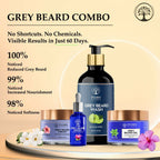 Ivory Natural Grey Beard Combo (Serum, Cream, Wash & Gel) Restore Your Silver Beard To Natural Color - Distacart