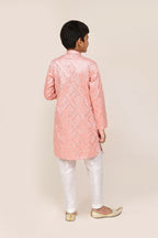 Joban Fashion Silk Pink Kurta With Straight Fit Pant