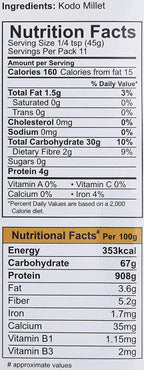 Siddhagiri's Satvyk Organic Kodo Millet - Distacart