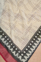 Vastranavya Digital Printed Linen Ready To Wear Pocket Saree with Unstitched Blouse - Distacart
