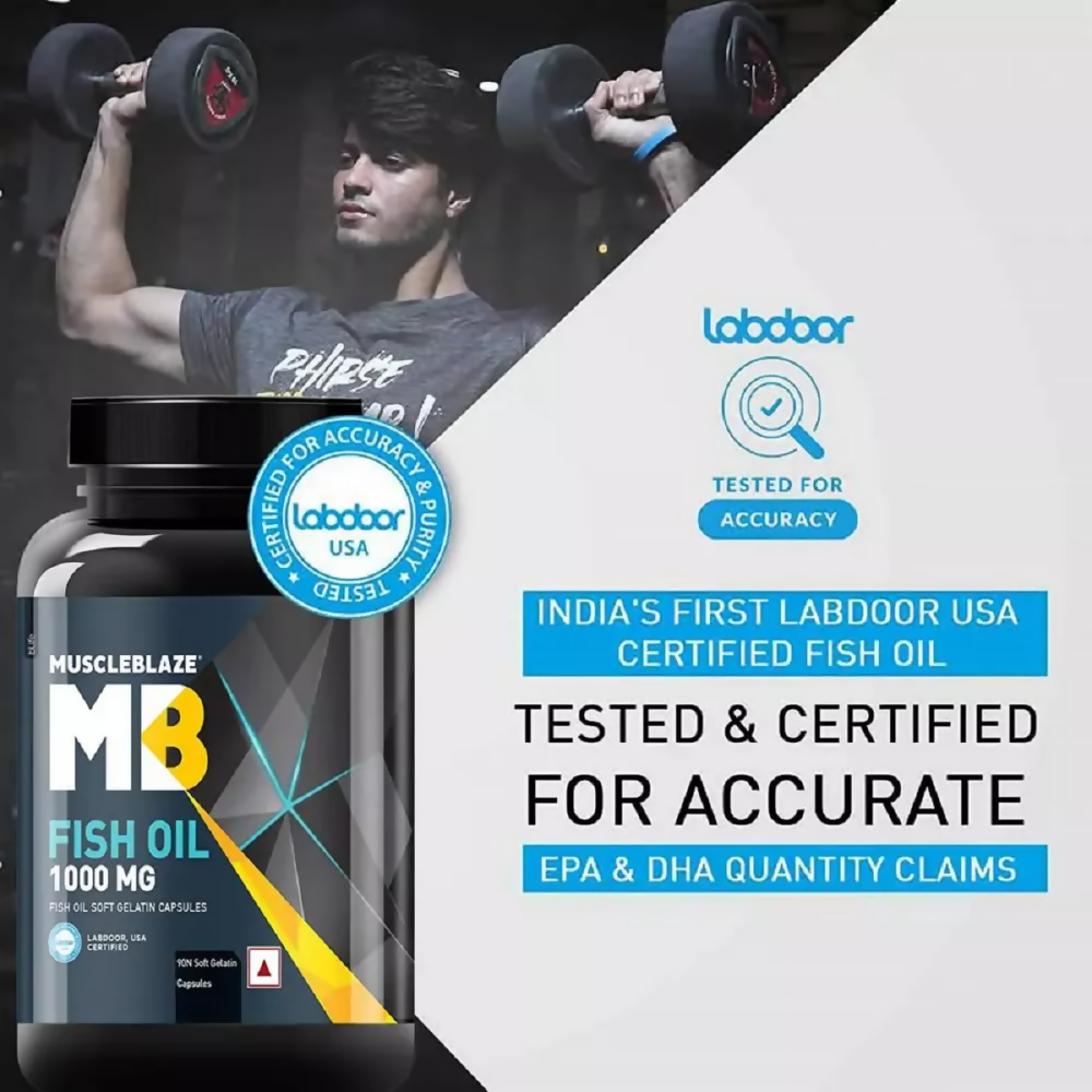MuscleBlaze Fish Oil 1000 Mg Capsules