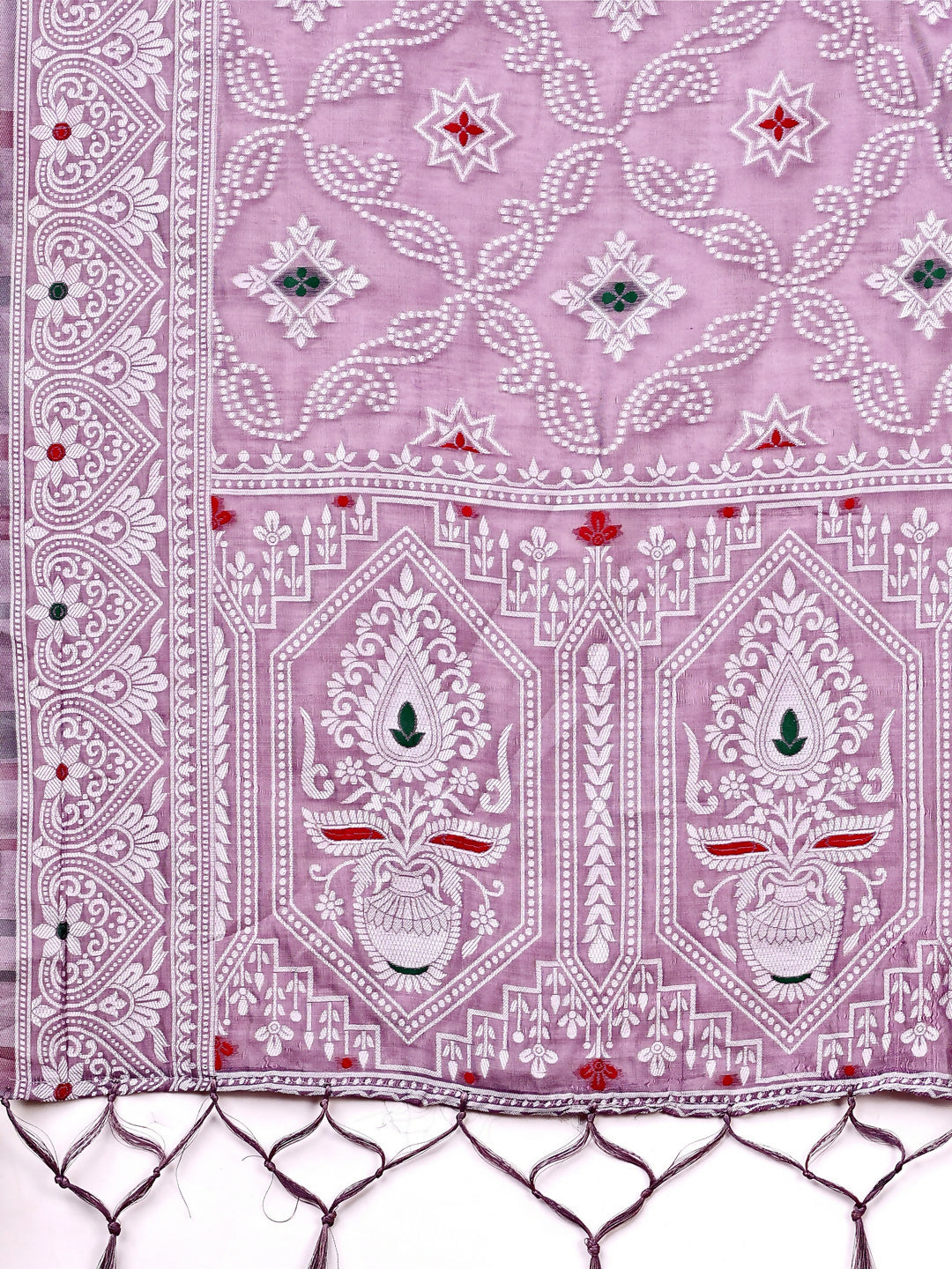 Shree Shyam Fashion Pankhuri Purple Linen Cotton Saree