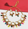 Joban Fashion Hand Made High Quality Gold Plated Base Metal Alloy Kundan Stone Studded Kundan Jewellery Set