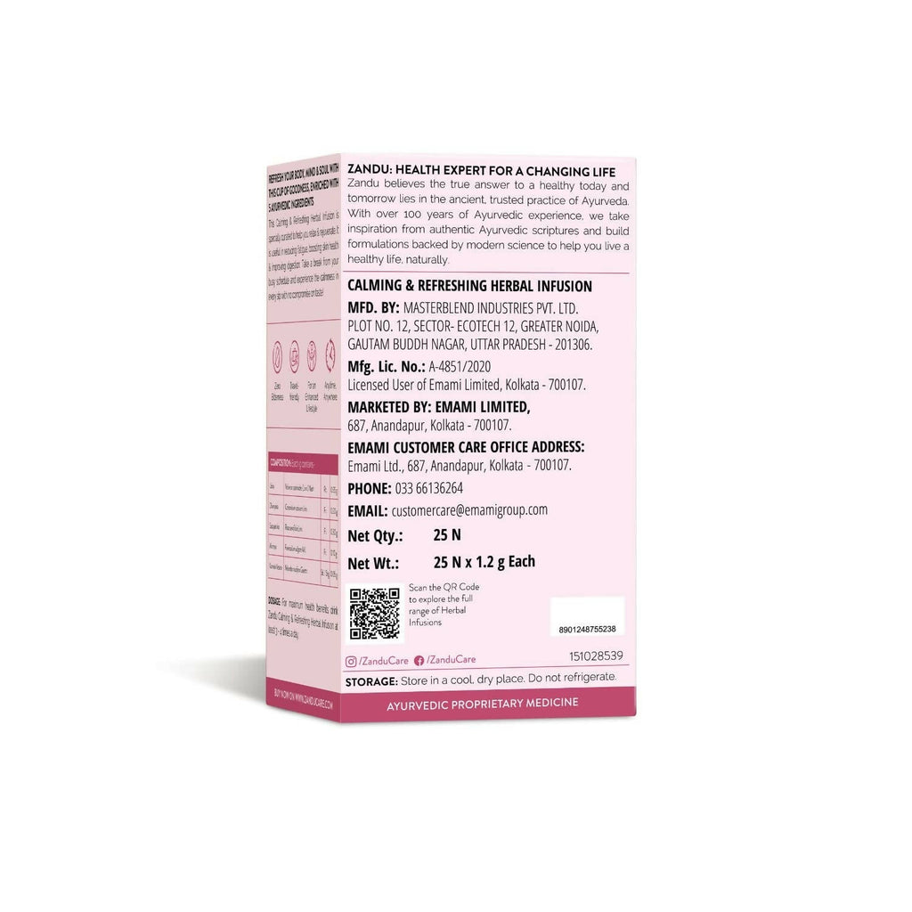 Zandu Calming & Refreshing Herbal Infusion - Distacart