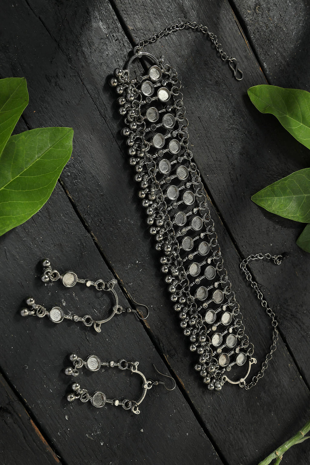 Mominos Fashion Johar Kamal Black-Plated Brass Finish Choker For Women - Distacart