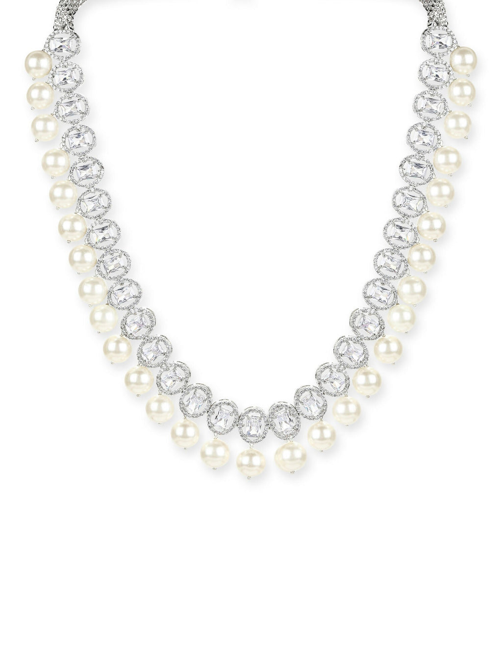 Zircon & Pearl Neckpiece- Ruby Raang