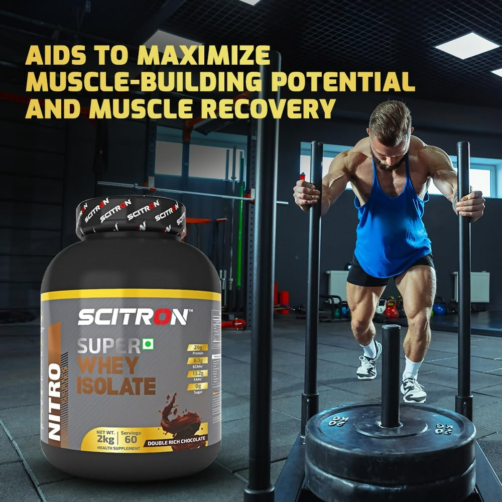 Scitron Super Whey Isolate Protein Powder - Double Rich Chocolate - Distacart