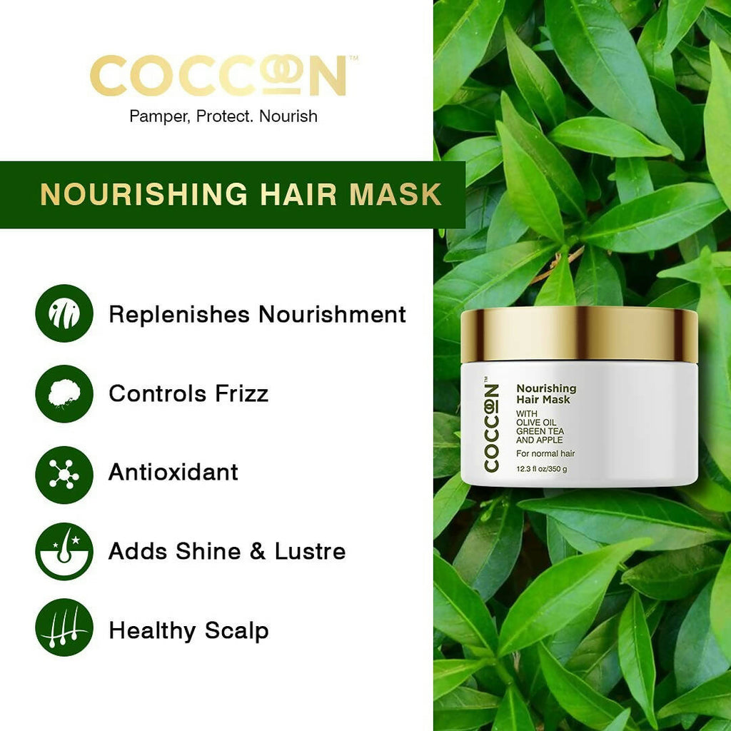 Coccoon Nourishing Hair Mask With Olive Oil, Green Tea & Green Apple