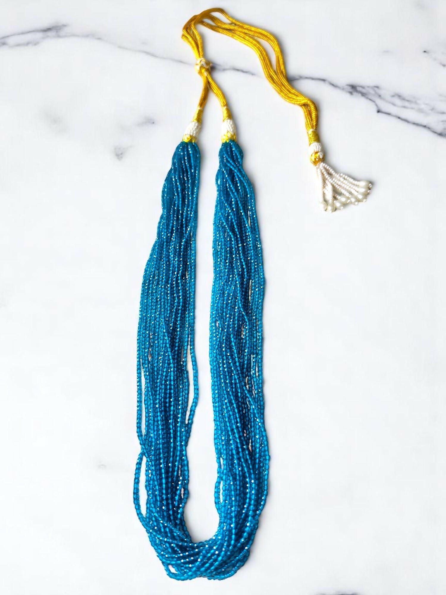 Inhanns Crystal Beads Luxe Edition – Multi-Layered Necklace - Sea Blue