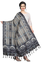 Vamika Trending Navy Printed Khadi Bhagalpuri Dupatta