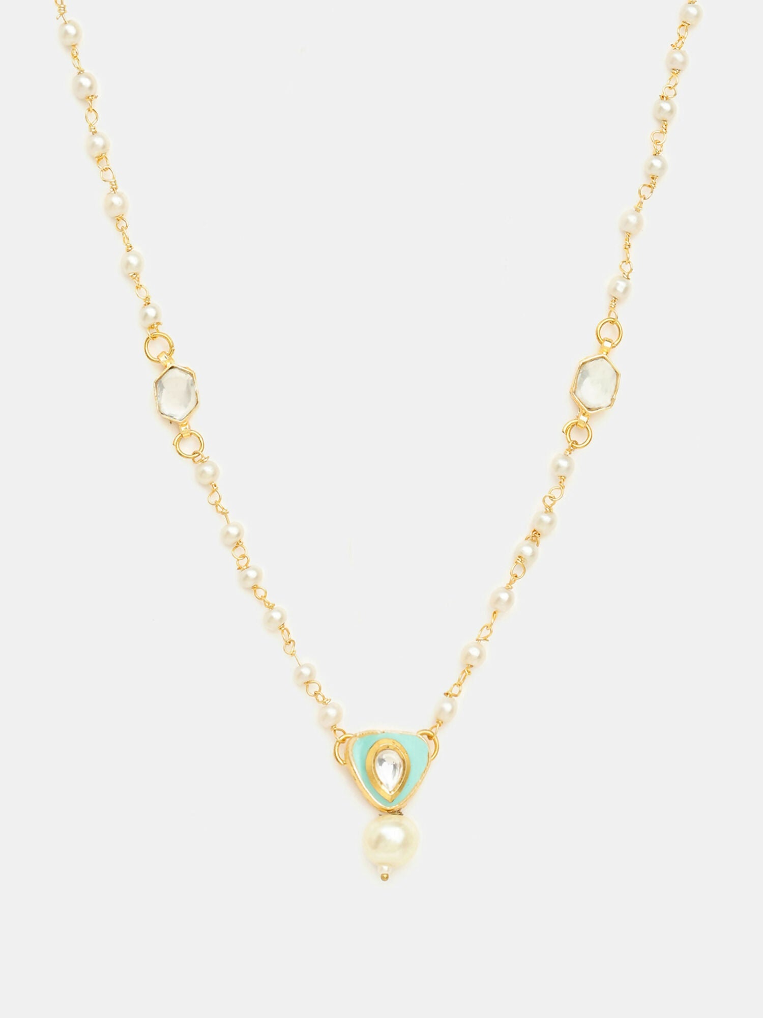 Ruby Raang Sheesh Mahal Necklace