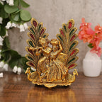 Chhariya Crafts Metal Radha Krishna Idol