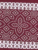 Vamika Printed Cotton White & Red Bedsheet With Pillow Covers (LEOC_CHUN_MR)