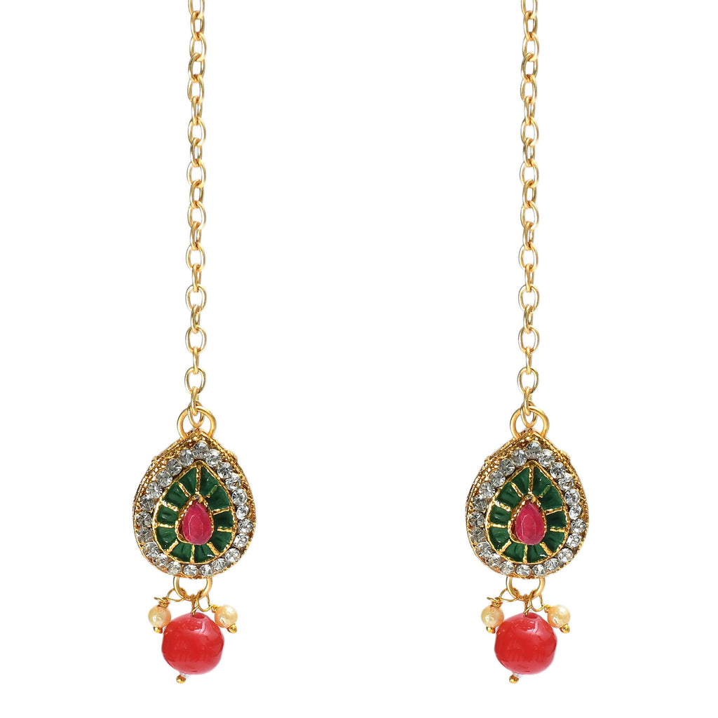 Mominos Fashion Johar Kamal Gold-Plated Brass Finish Meena & Pearls Work Choker For Women - Distacart