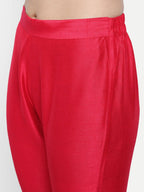 Janasya Pink Kurti with Trousers & Dupatta - Distacart
