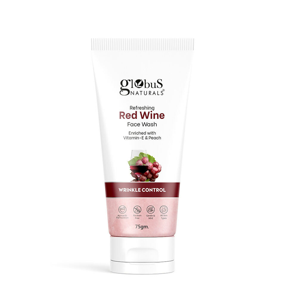 Globus Naturals Red Wine Hydrating Face Wash - Distacart