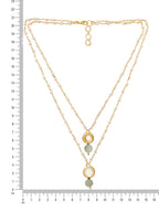 Ruby Raang Green Aventurine & Kundan Necklace