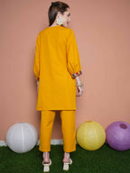 Women Republic Mustard Cotton Kurta Set - Distacart