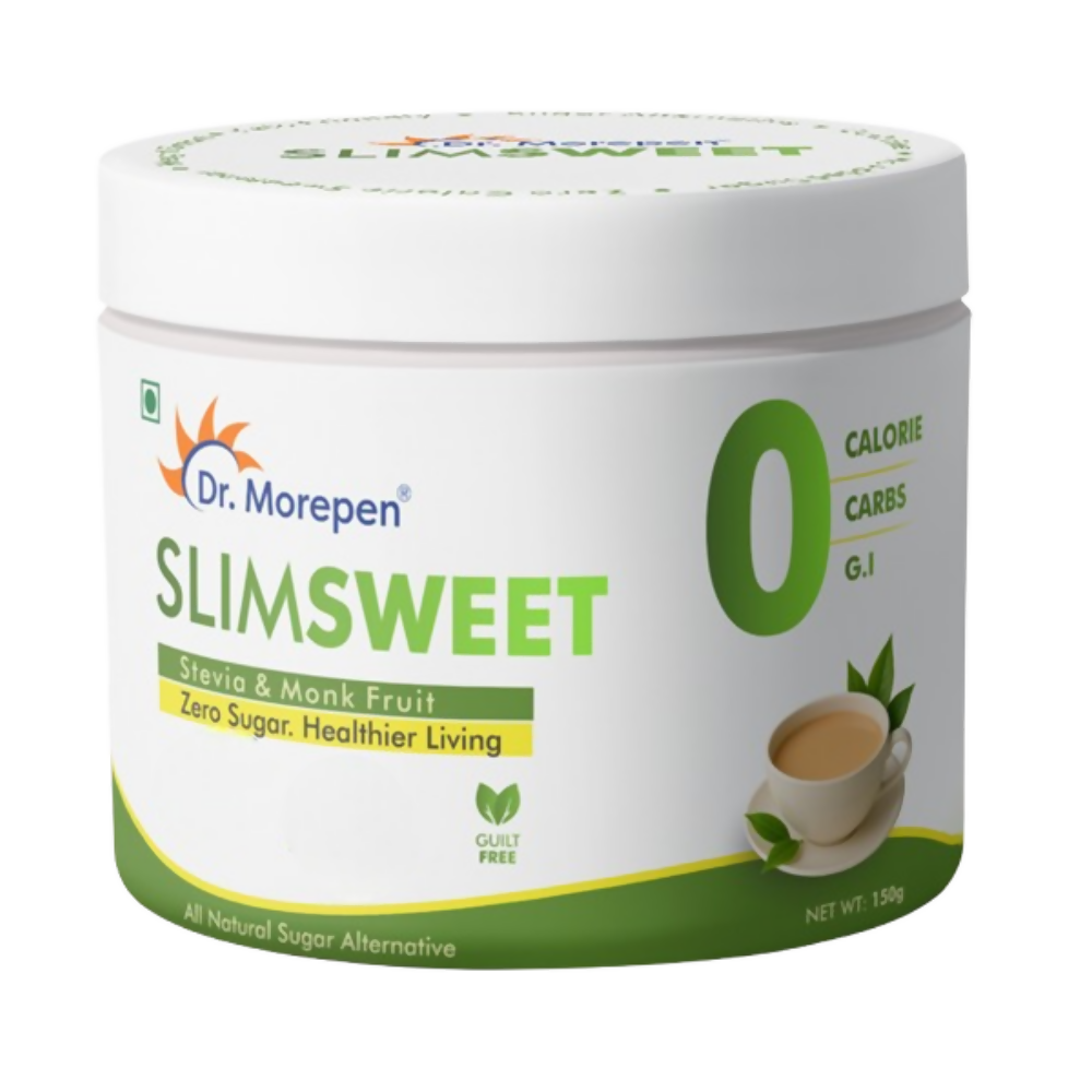 Dr. Morepen Slimsweet Natural Sugar Substitute with Stevia & Monk Fruit - Distacart