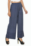 Mominos Fashion Moeza Reyon Cotton Grey Color Chikan Work Palazzo