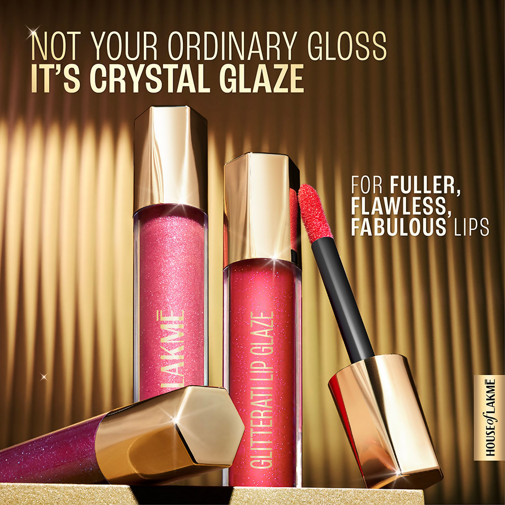 Lakme Glitterati Lip Glaze - Hot Pink Cosmo