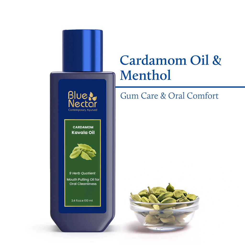 Blue Nectar Cardamom Mint Oil Pulling For Mouth
