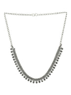 NVR Women Silver-Plated Oxidised Necklace
