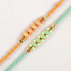 Set of 2 Fancy Pastel Rakhi and Kaju Katli Box - Distacart