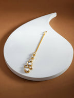 Gold-Plated White Kundan-Studded Maangtikka - Ruby Raang - Distacart