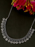 NVR Women Silver-Plated Oxidised Necklace