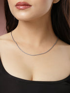 NVR Women's Set of 3 Silver-Toned German Silver Oxidised Chain