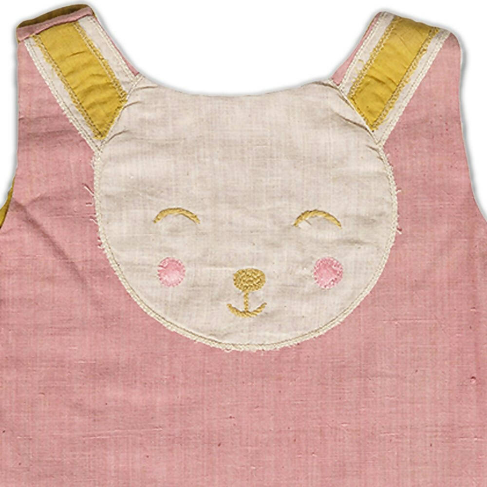 Mhyssa Pink Sleeveless A-line Frock